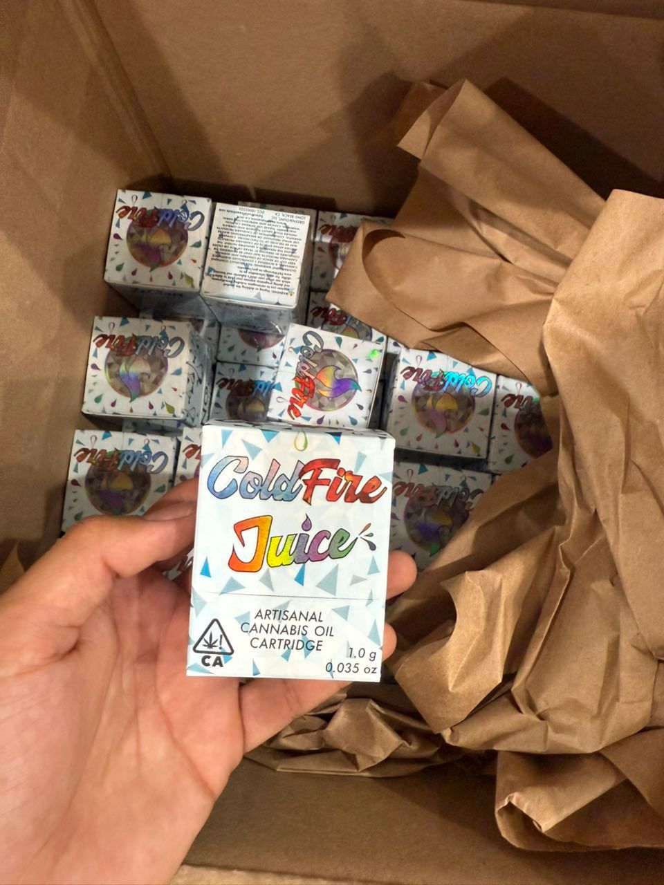 Cold fire juice cartridge